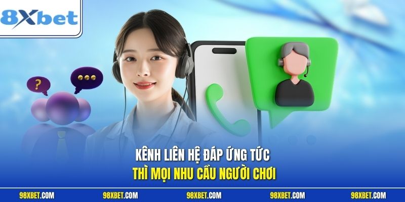 Liên Hệ 8XBET Hỗ Trợ Khách Hàng Nhanh Chóng Và Chính Xác 1 Kênh liên hệ đáp ứng tức thì mọi nhu cầu người chơi